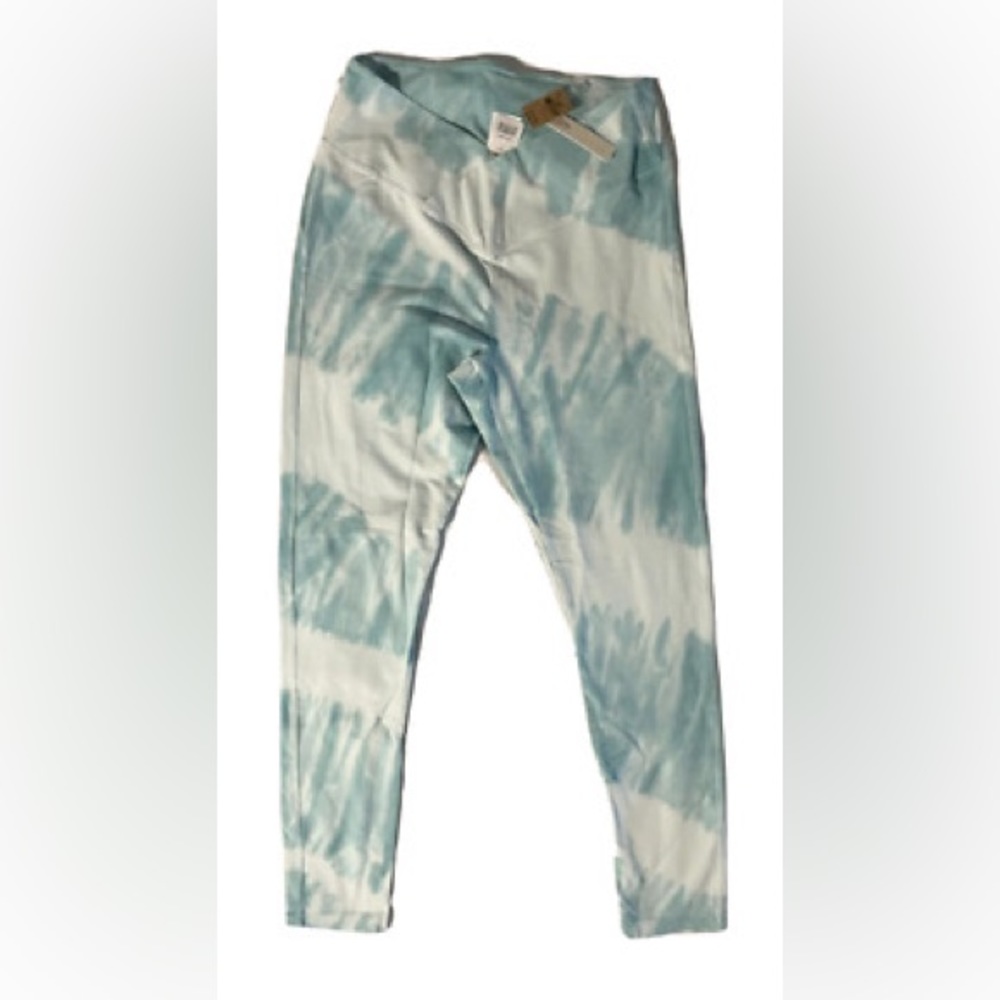 NWOT Pink Victoria’s Secret blue tie-dye leggings💙